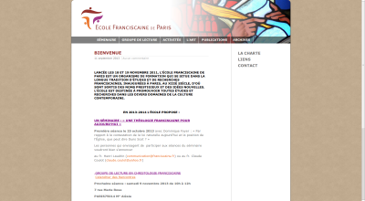 site internet Ecole Fransiscaine de Paris